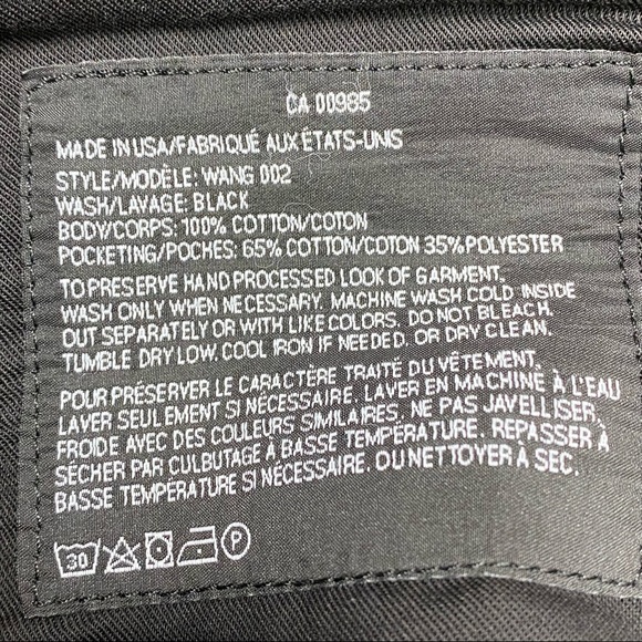 Denim x Alexander Wang 002 Relaxed Jean in Black Sz 27 EUC Straight Leg Jean - Picture 9 of 11